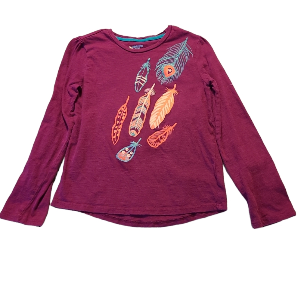 100% COTTON! Lightning Bug, long sleeve tee, sz 7